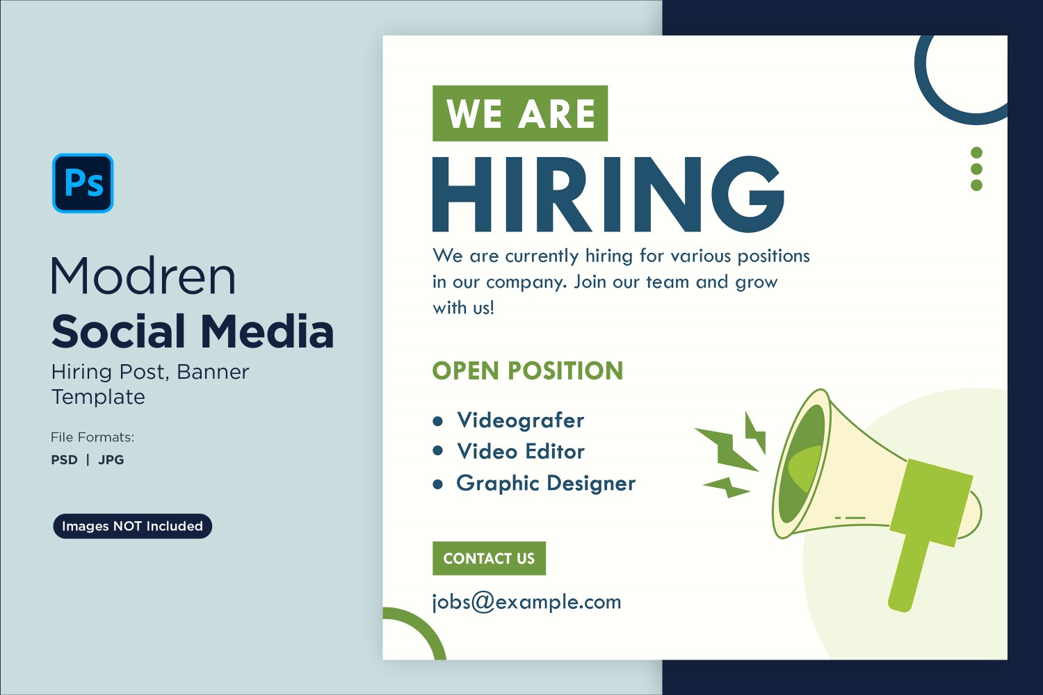 We are hiring Social Media Post Design Template 08