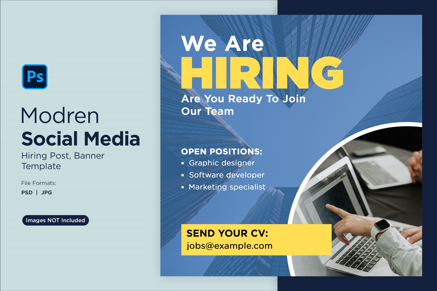 We are hiring Social Media Post Design Template 12