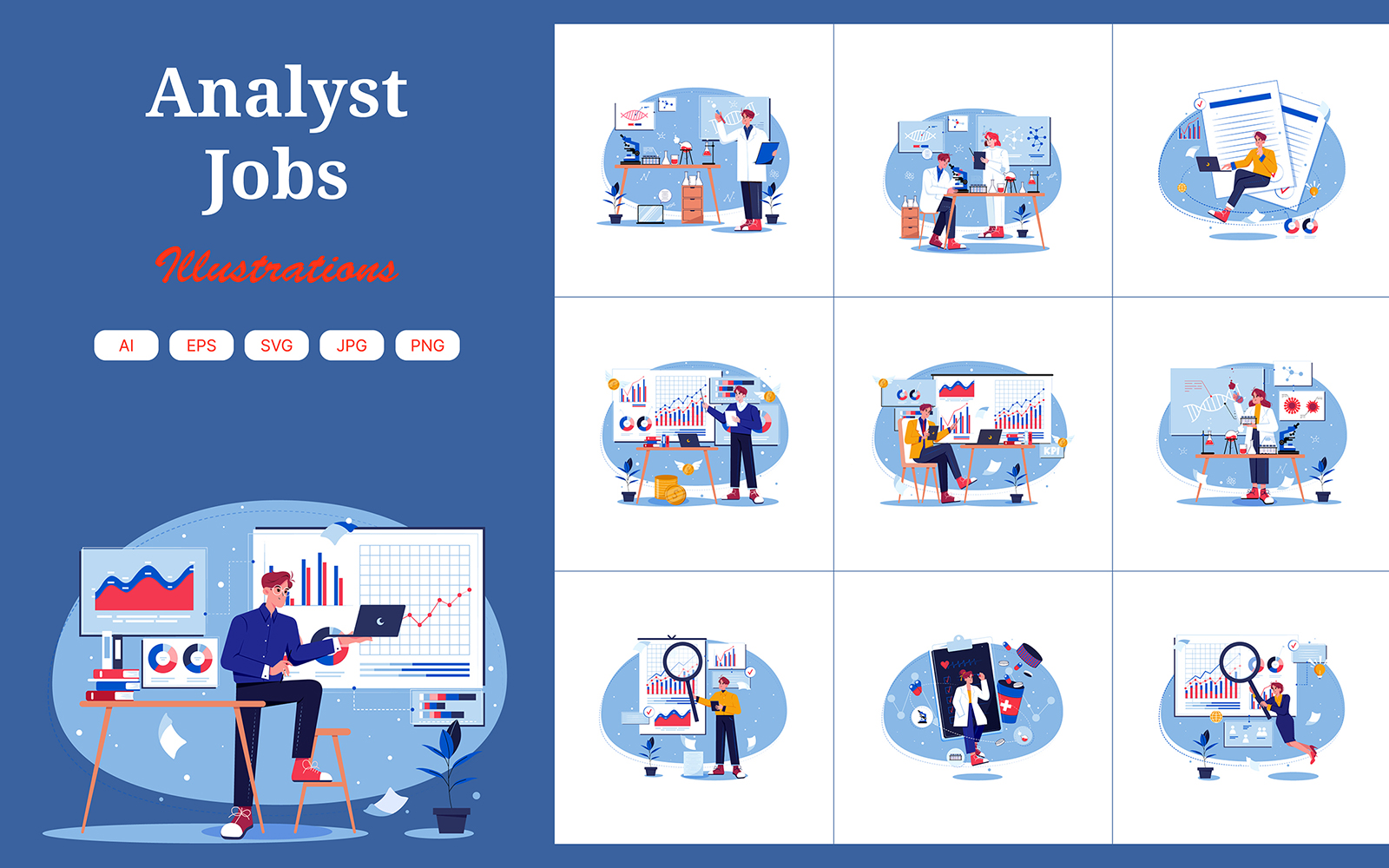 M569_ Data Analyst Illustration Pack