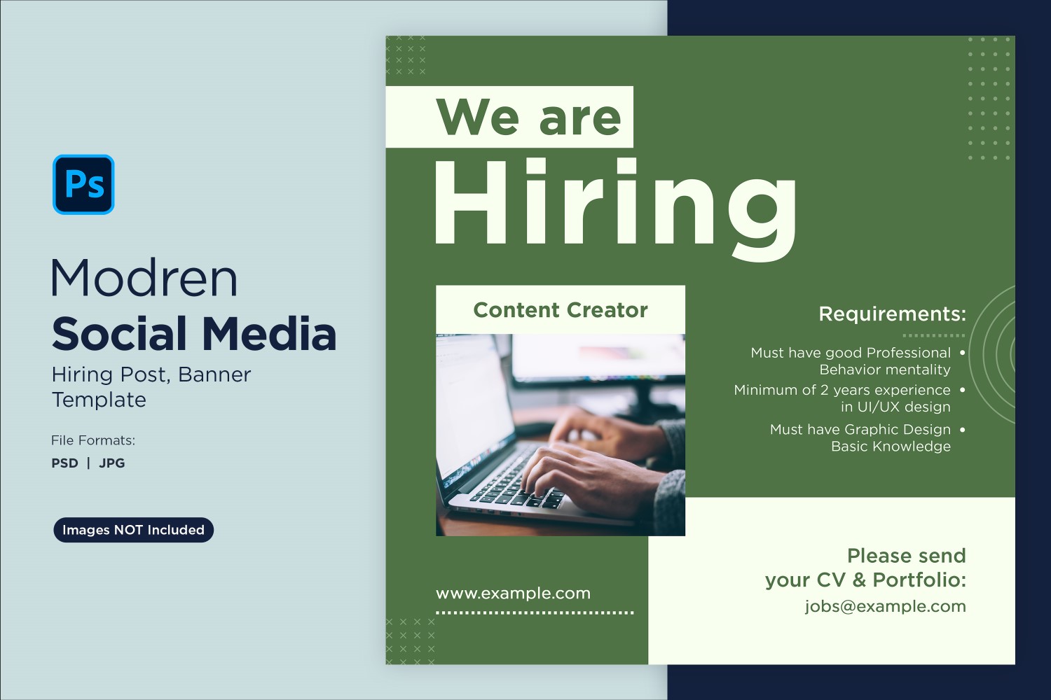 We are hiring Social Media Post Design Template 23