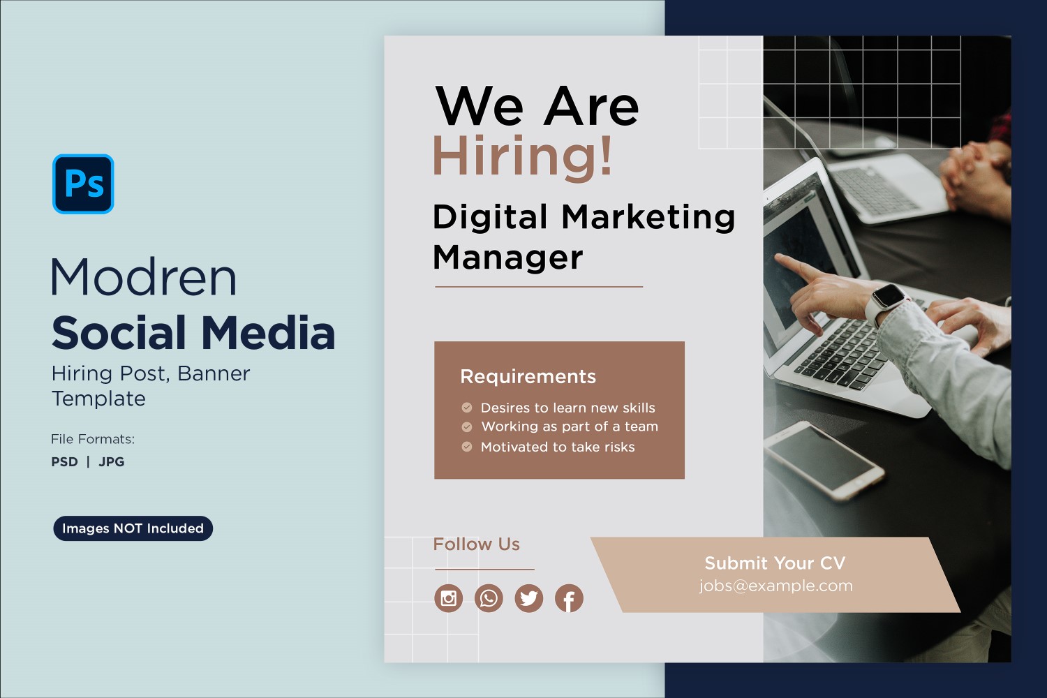 We are hiring Social Media Post Design Template 26