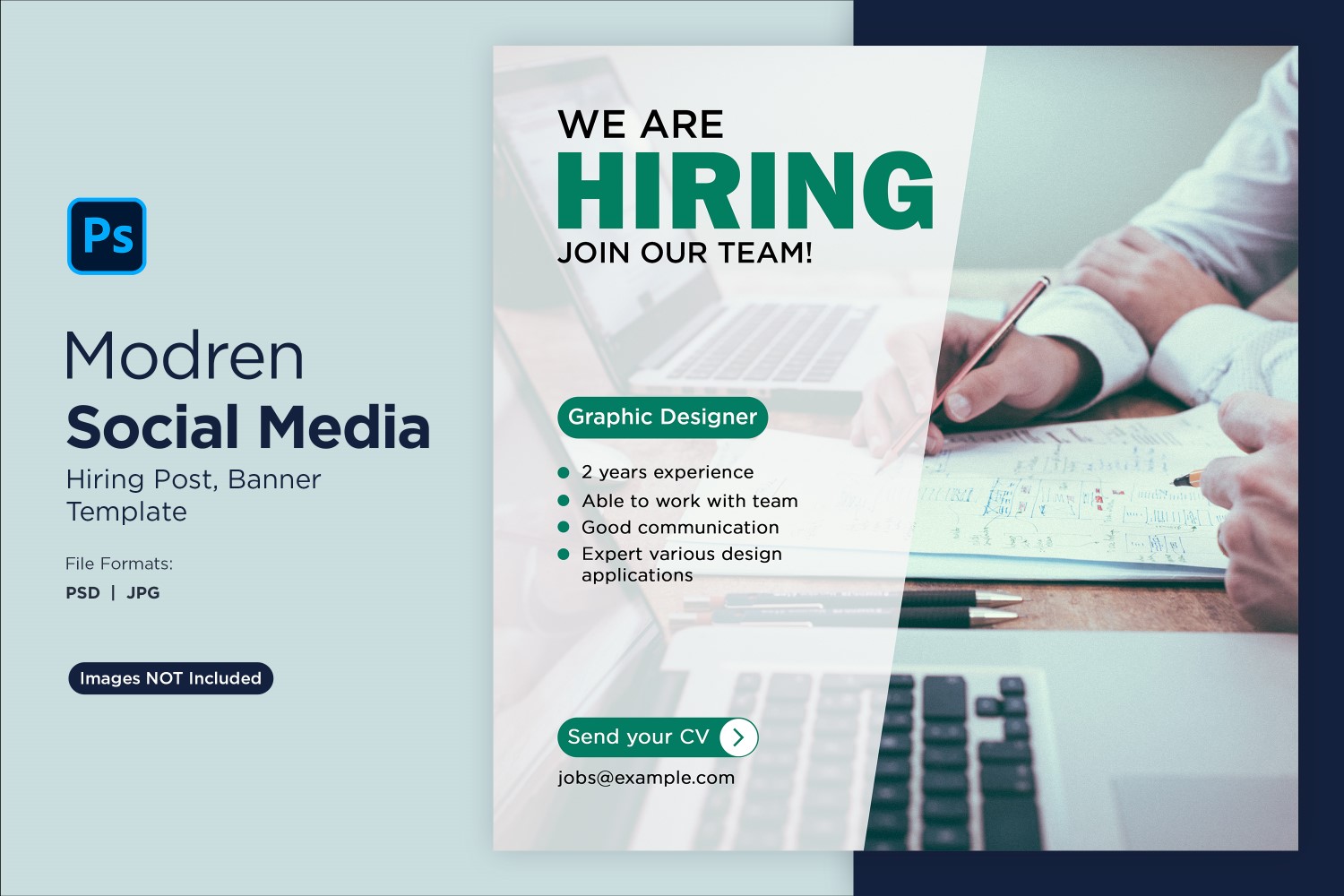 We are hiring Social Media Post Design Template 28