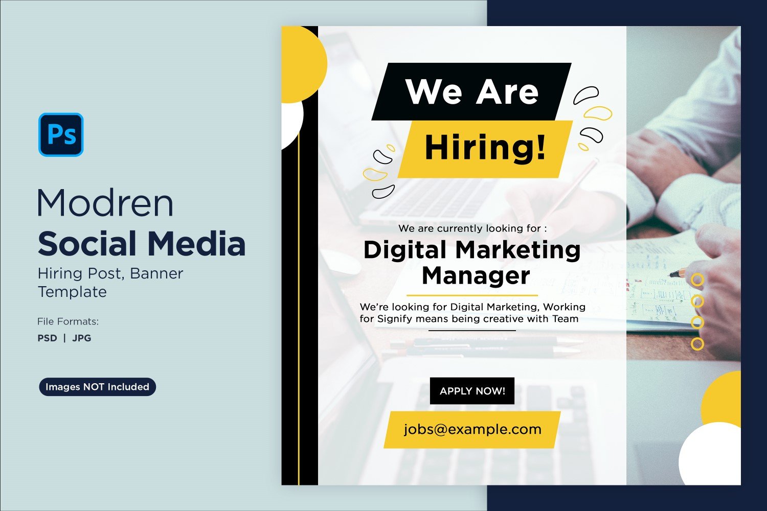 We are hiring Social Media Post Design Template 32