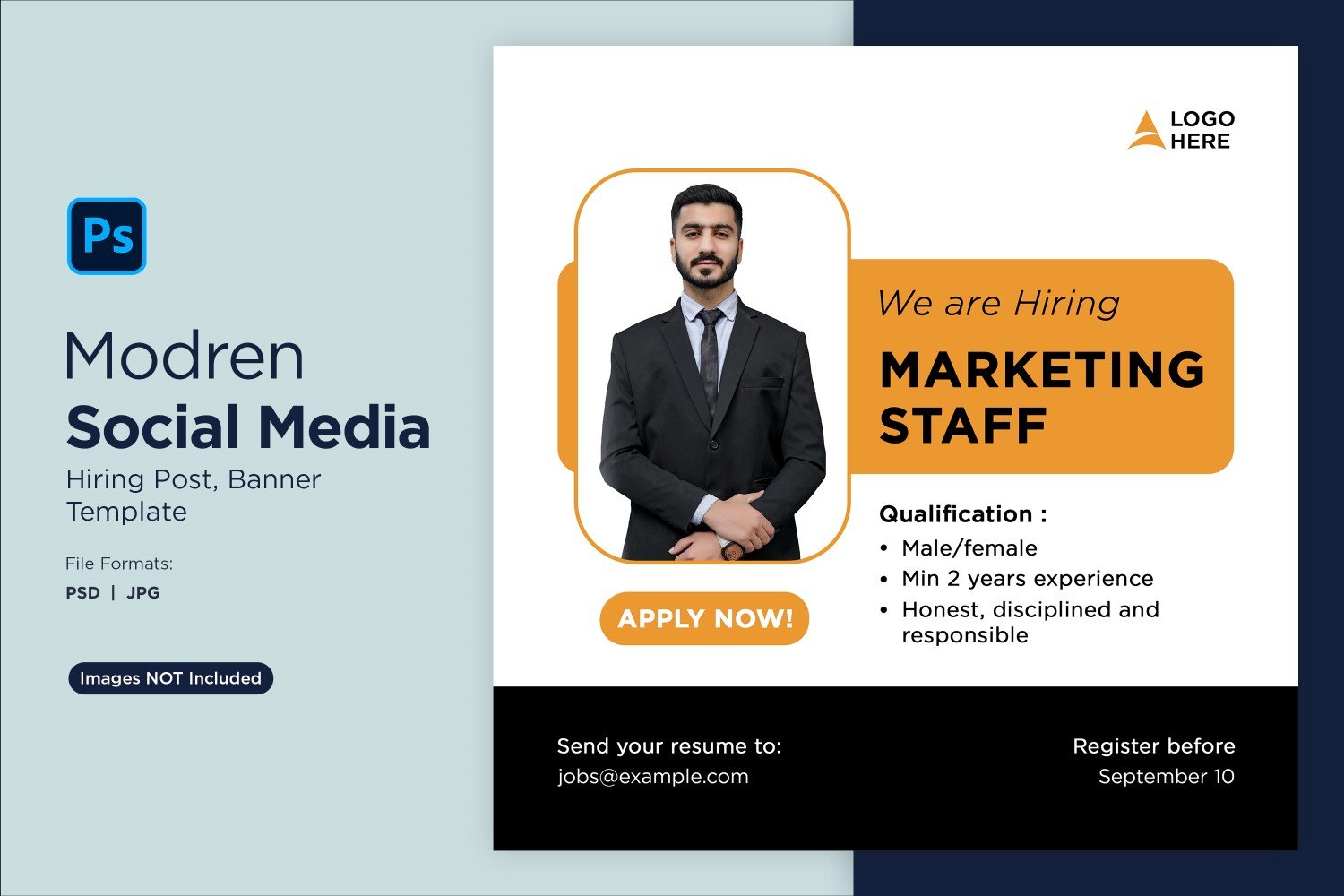 We are hiring Social Media Post Design Template 34