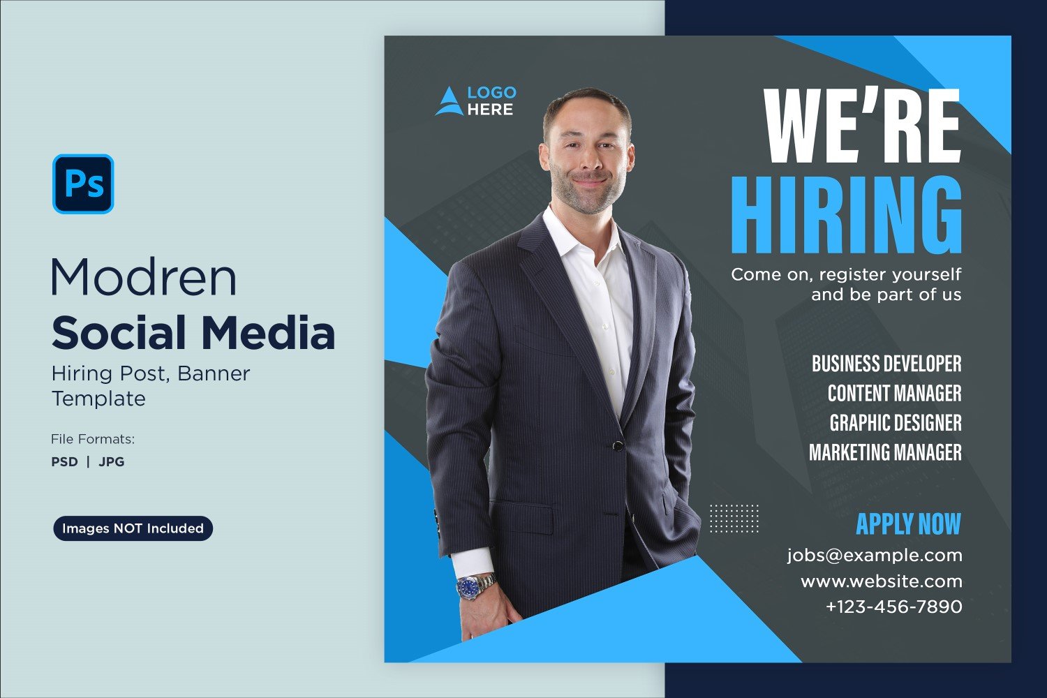 We are hiring Social Media Post Design Template 41