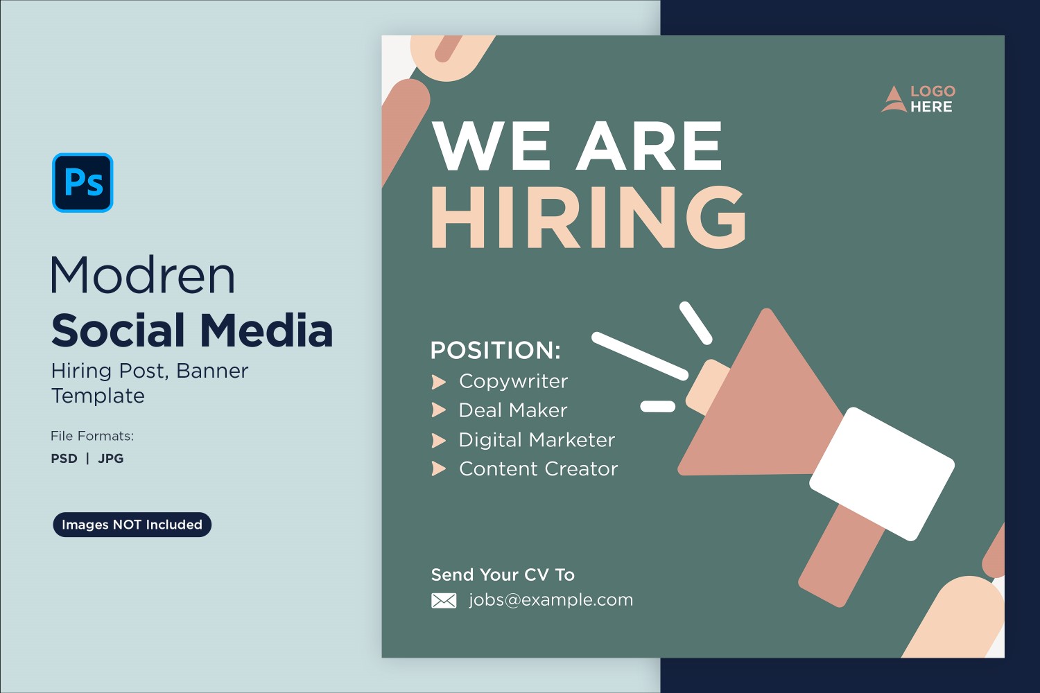 We are hiring Social Media Post Design Template 45