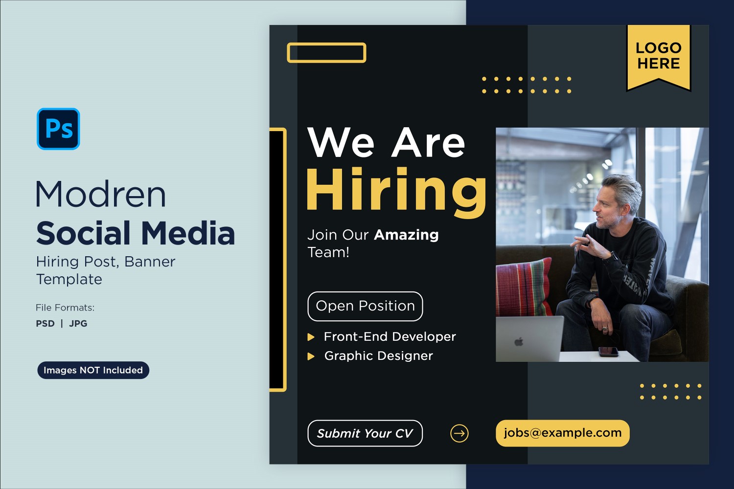 We are hiring Social Media Post Design Template 64