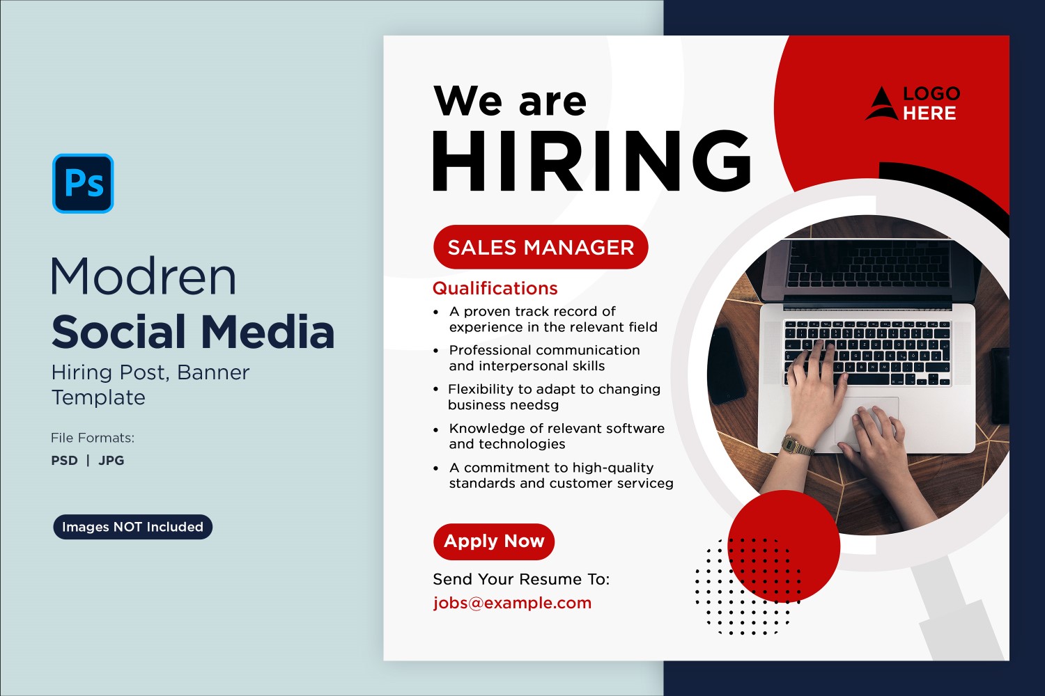 We are hiring Social Media Post Design Template 80