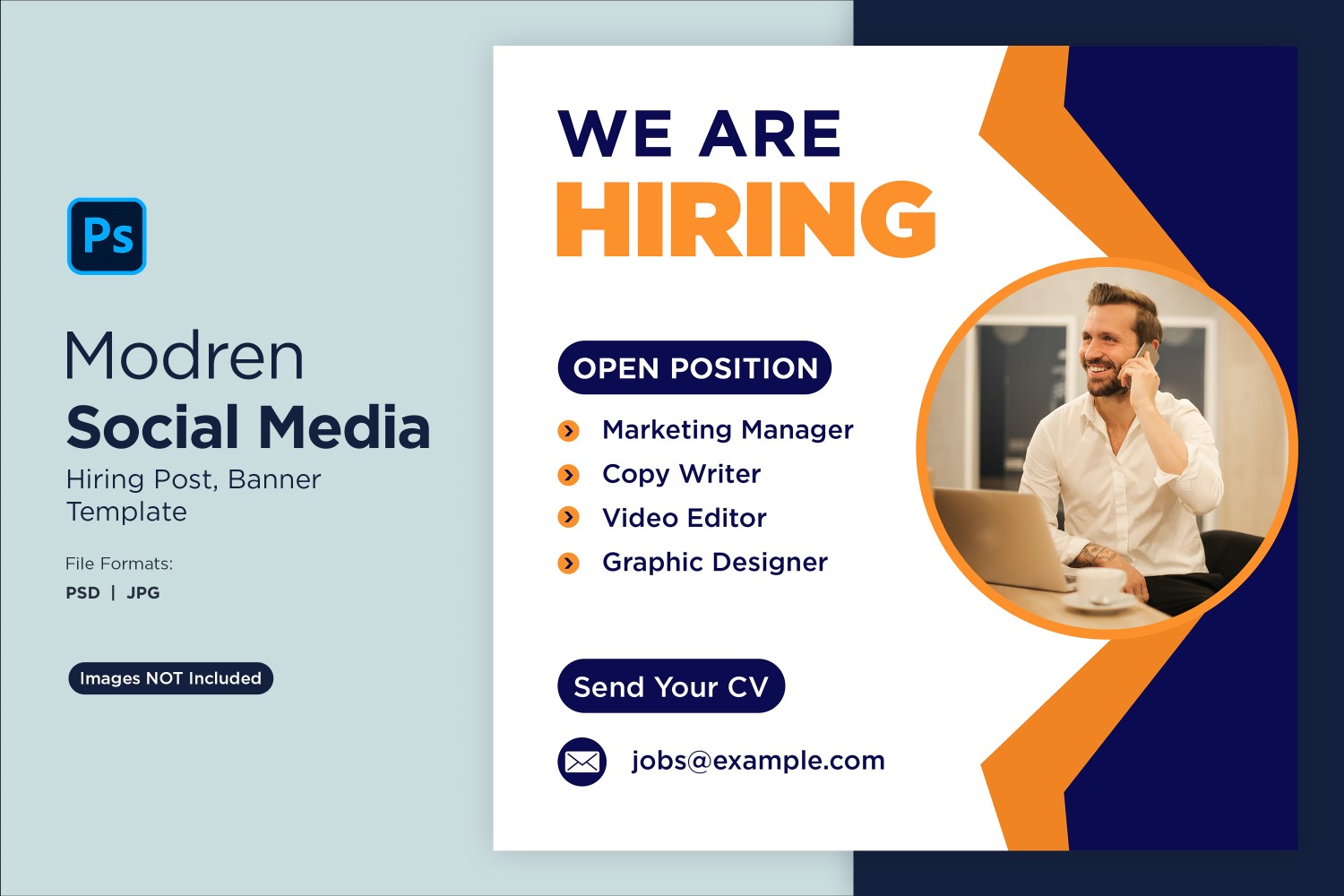 We are hiring Social Media Post Design Template 82