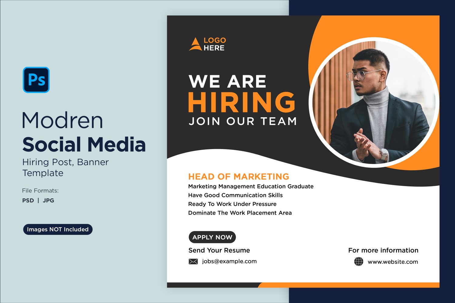 We are hiring Social Media Post Design Template 86