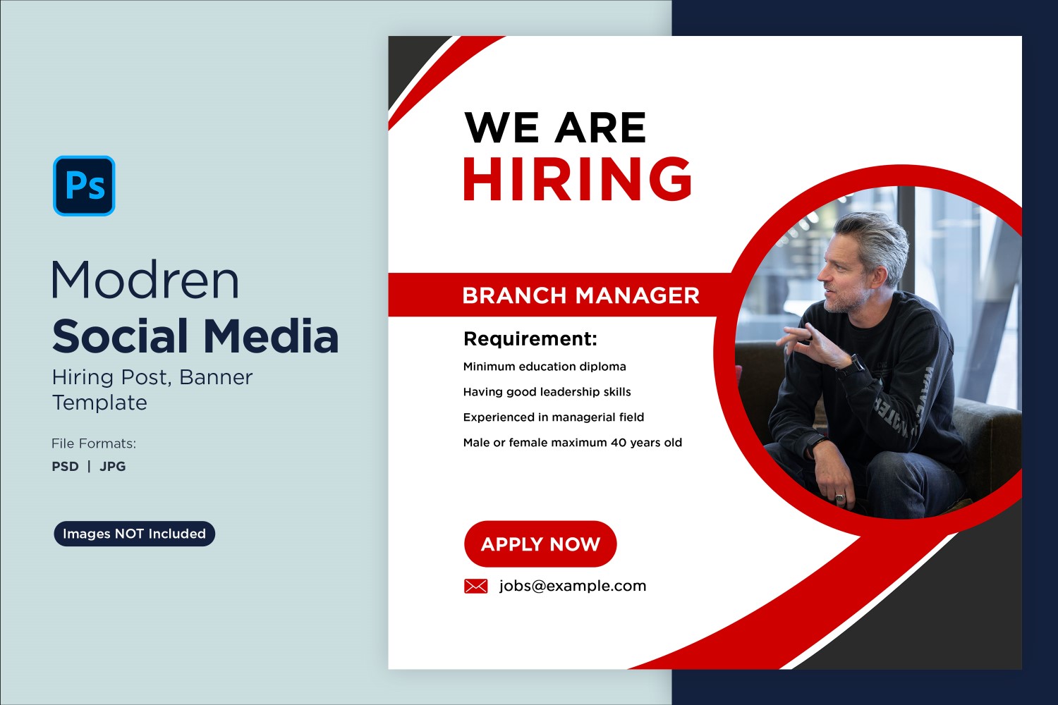 We are hiring Social Media Post Design Template 90