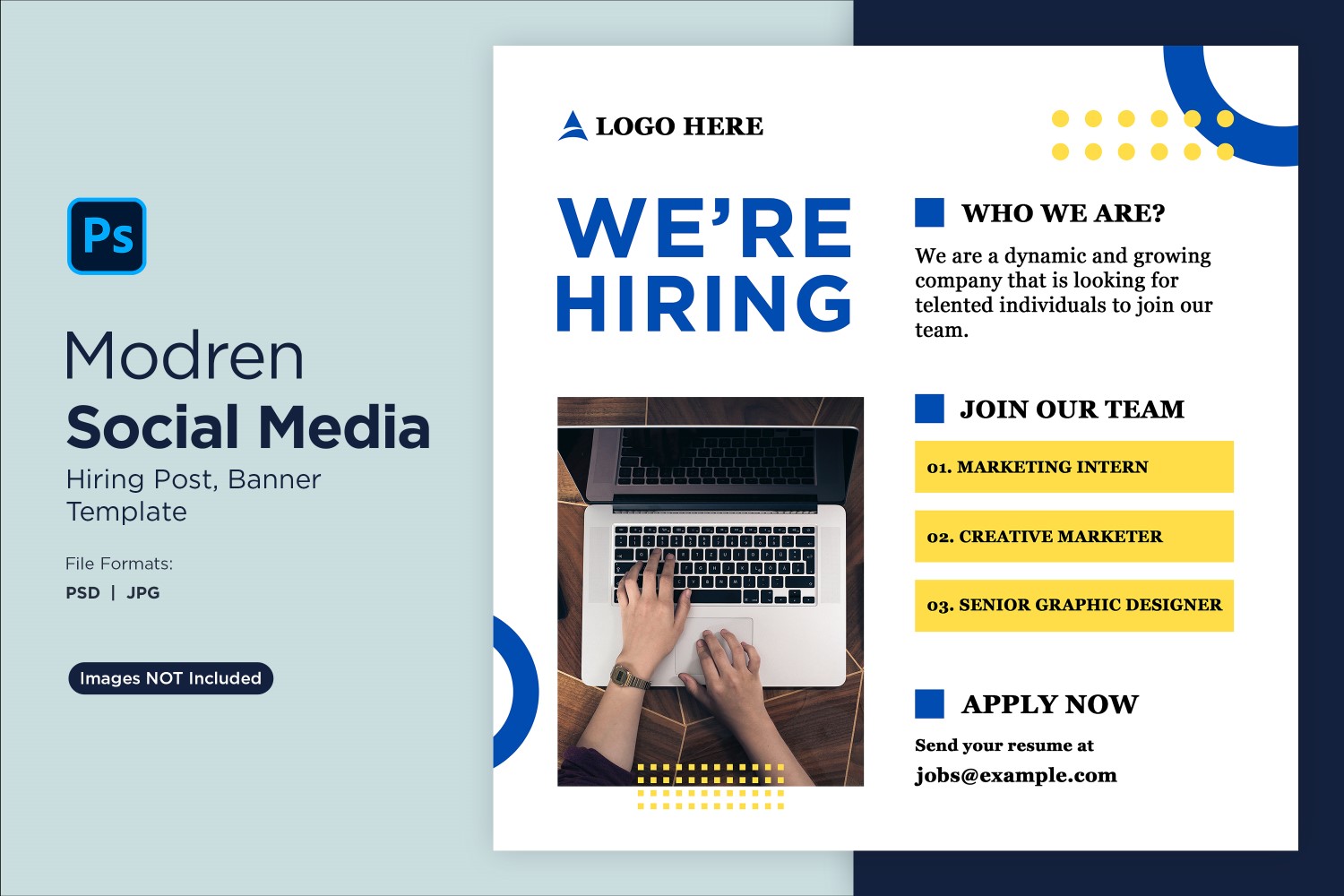 We are hiring Social Media Post Design Template 92