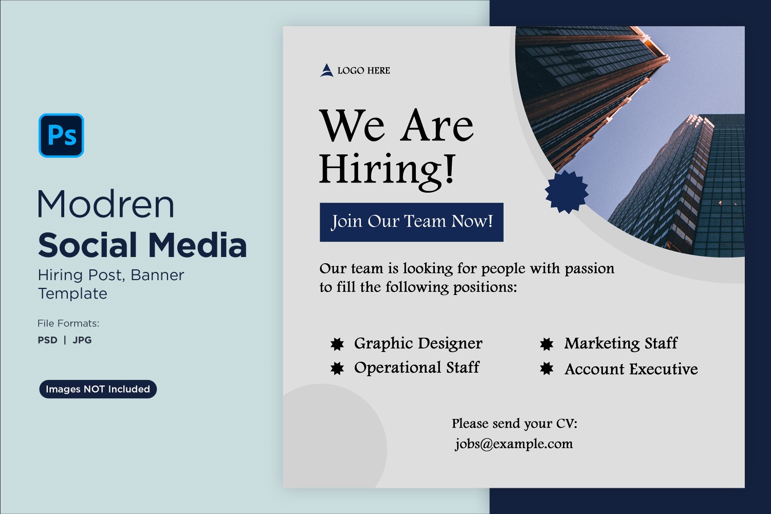 We are hiring Social Media Post Design Template 100