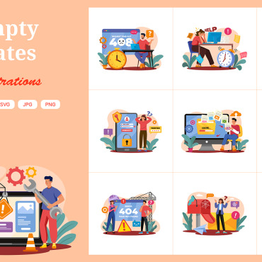 Disconnected Interface Illustrations Templates 358725