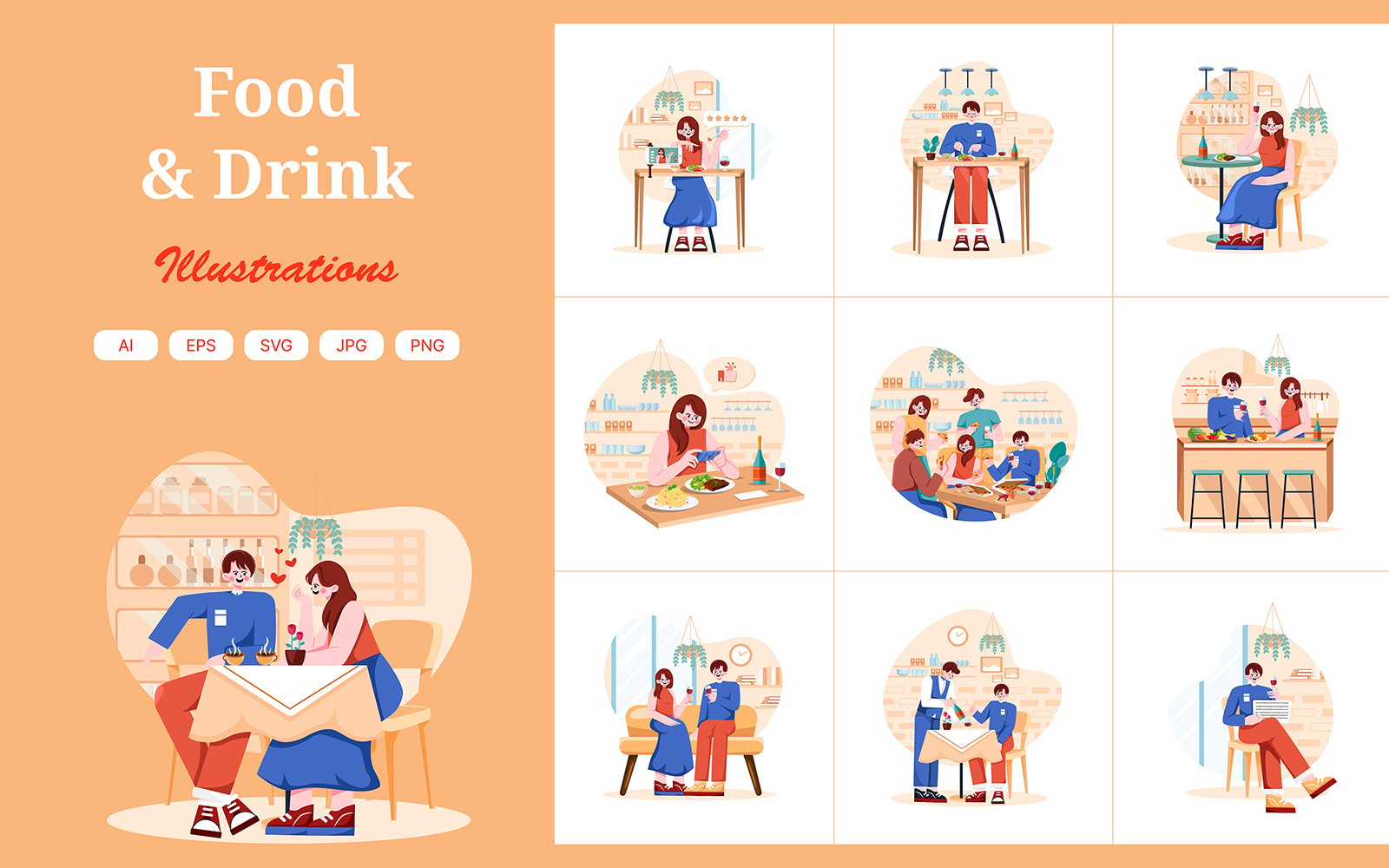 M613_ Food And Drink Illustration Pack