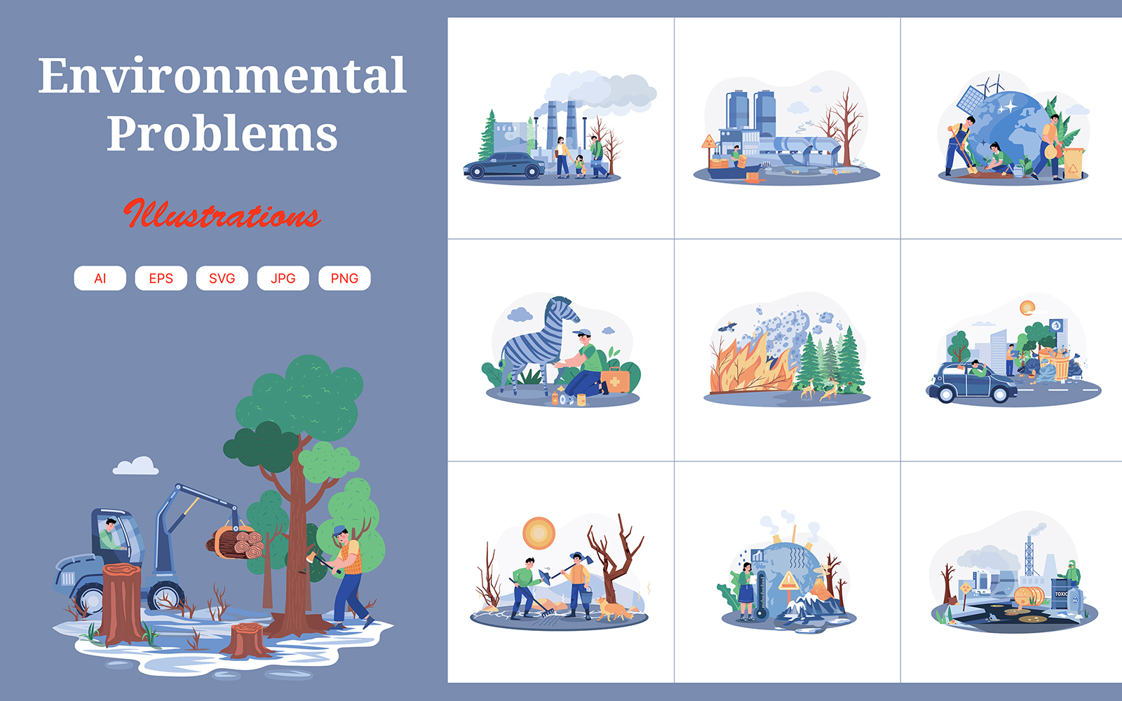 M622_ Environmental Problems Illustration Pack 1