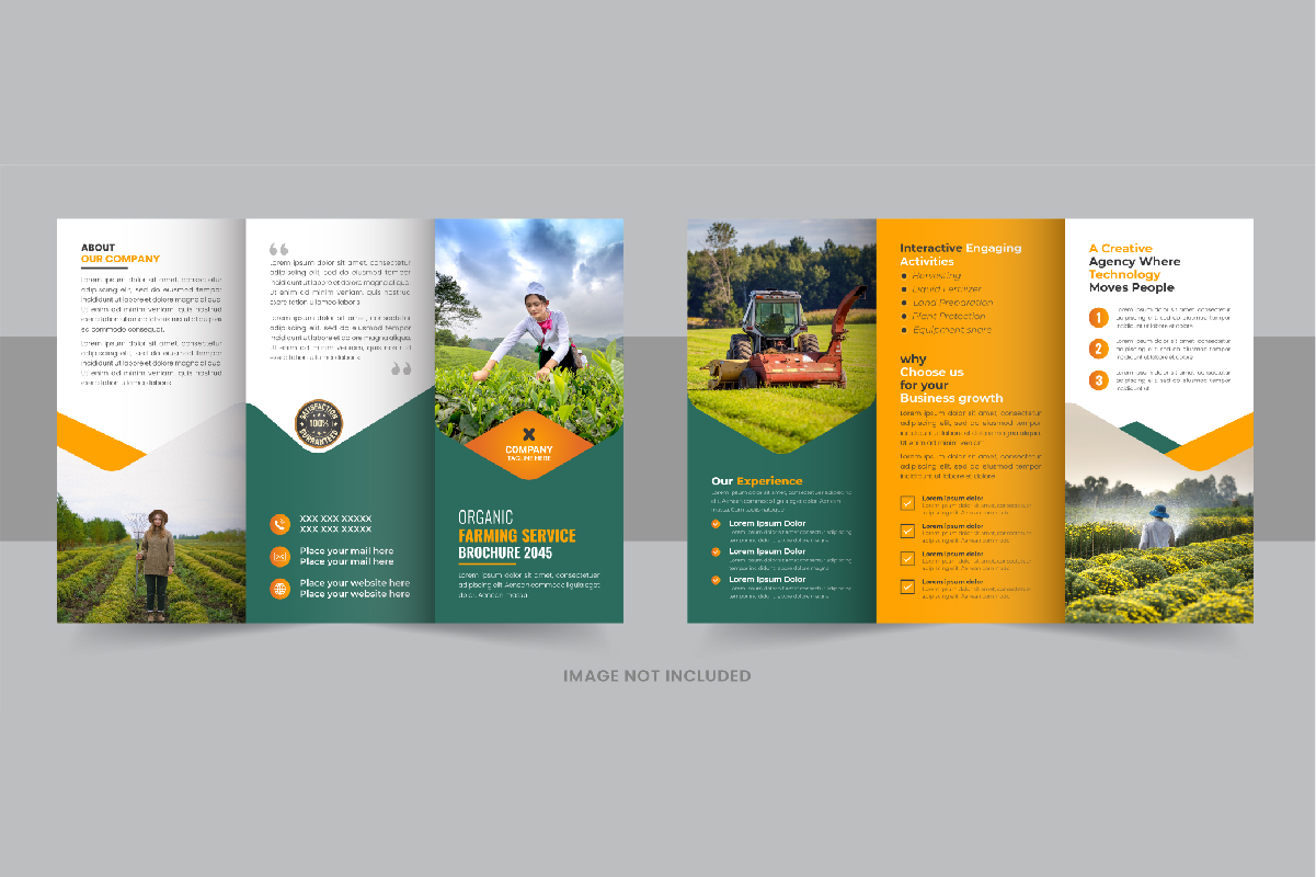 Agro or Lawn Care TriFold Brochure Template Layout