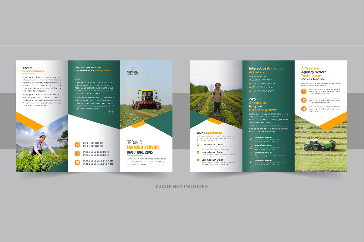 Modern Gardening or Lawn Care TriFold Brochure Template