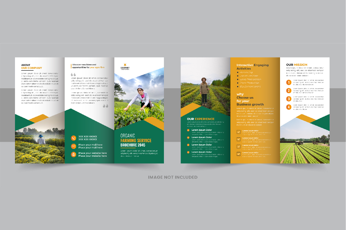 Modern Gardening or Lawn Care TriFold Brochure Design