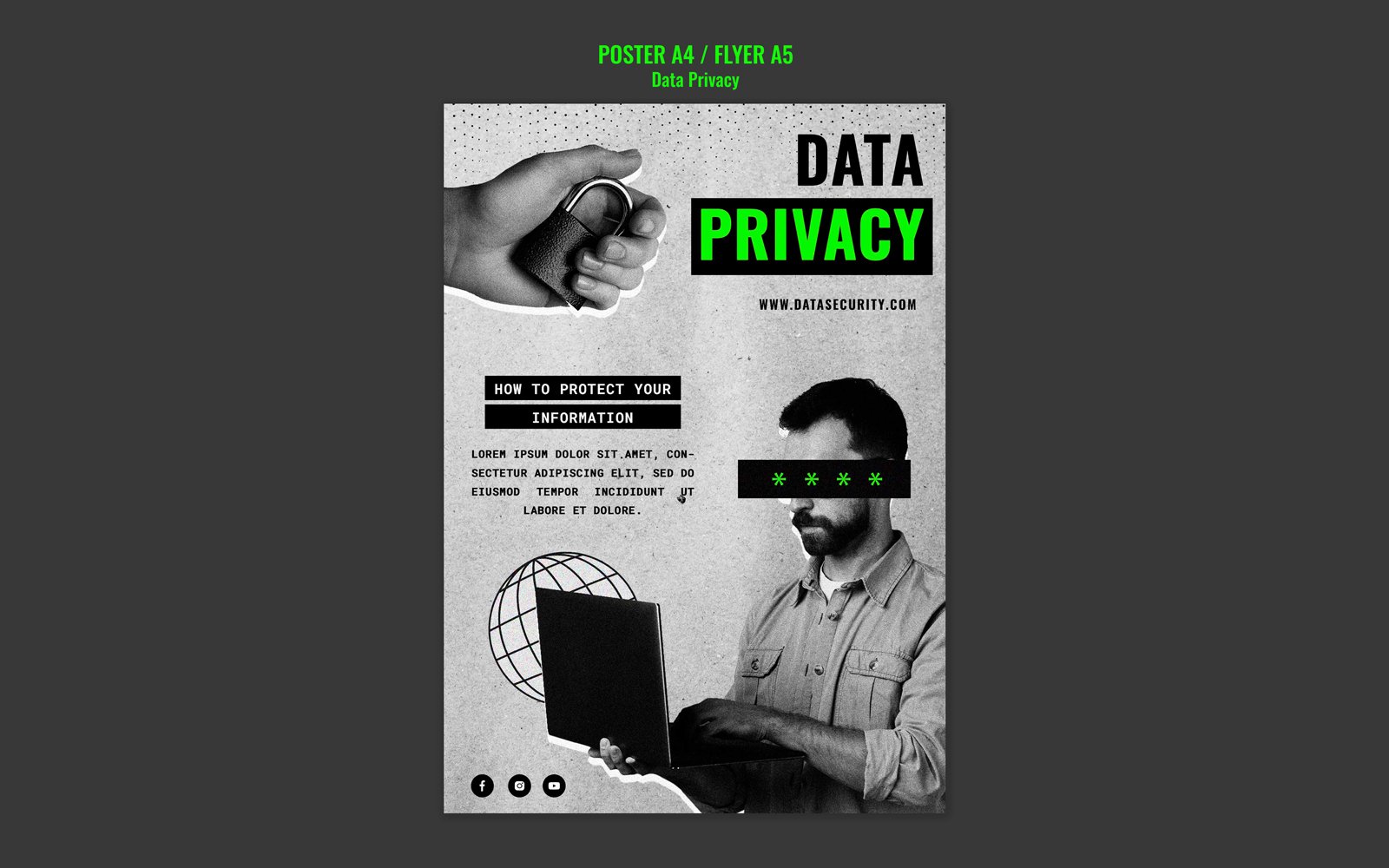 Flat Design Data Privacy Template