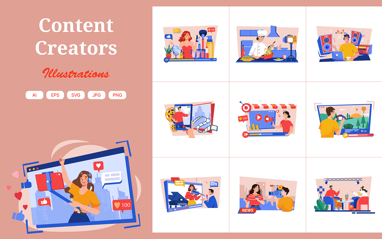 M630_ Content Creator Illustration Pack 2