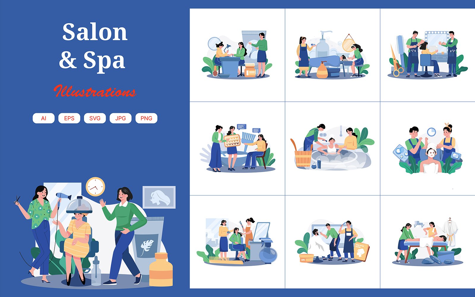 M637_ Beauty Salon Illustration Pack