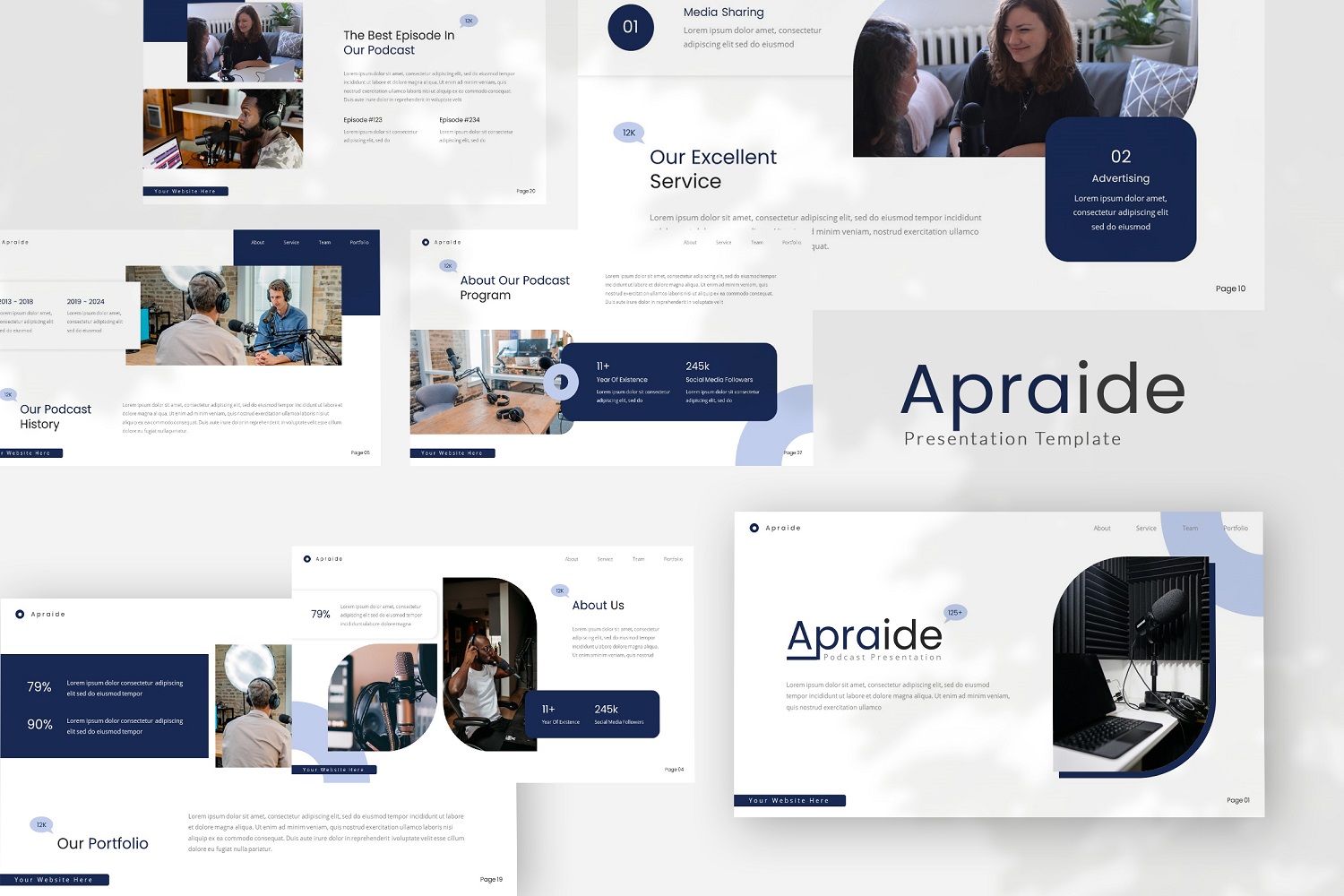 Apraide — Podcast Google Slides Template