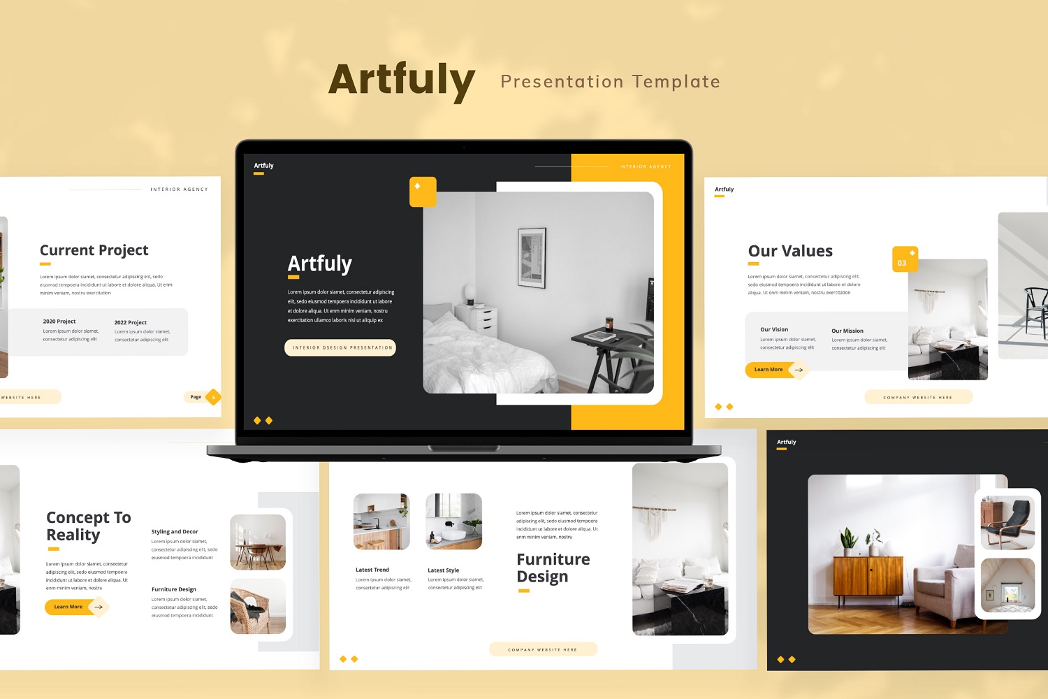 Arfuly — Interior Design Google Slides Template