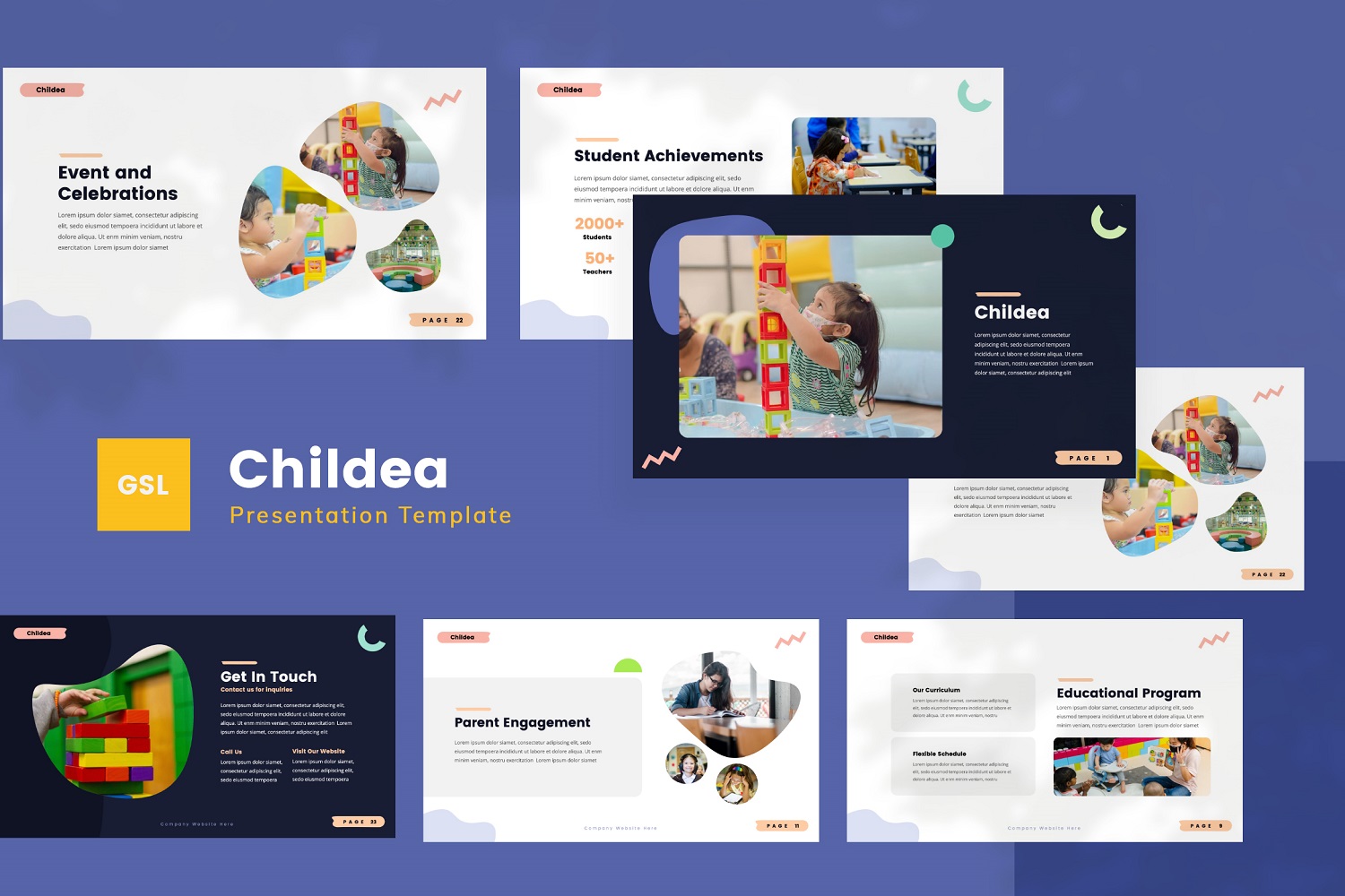 Childea — Kindergarten Google Slides Template