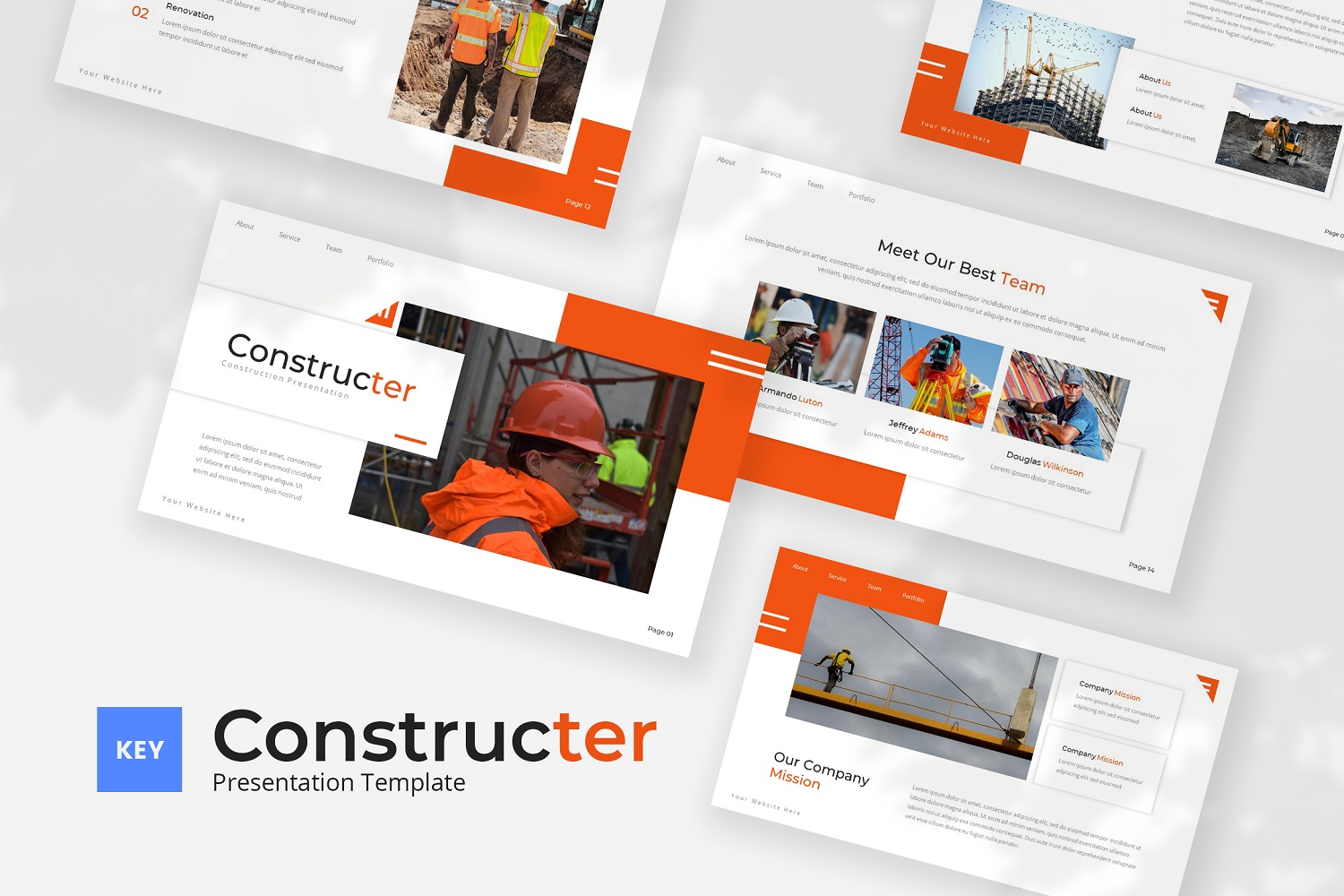 Constructer — Construction Keynote Template