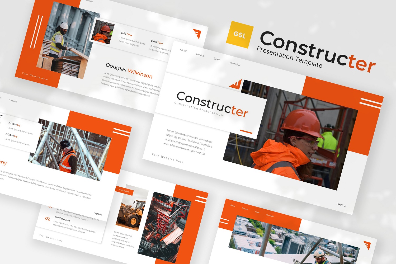 Constructer — Construction Google Slides Template