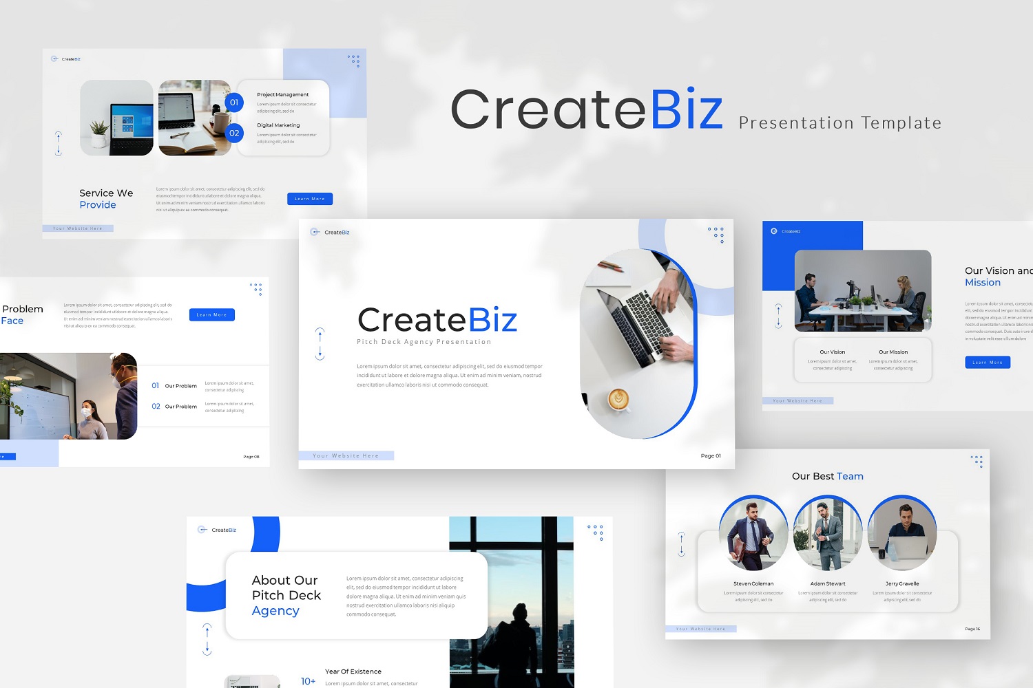 Createbiz — Pitch Deck Agency Powerpoint Template