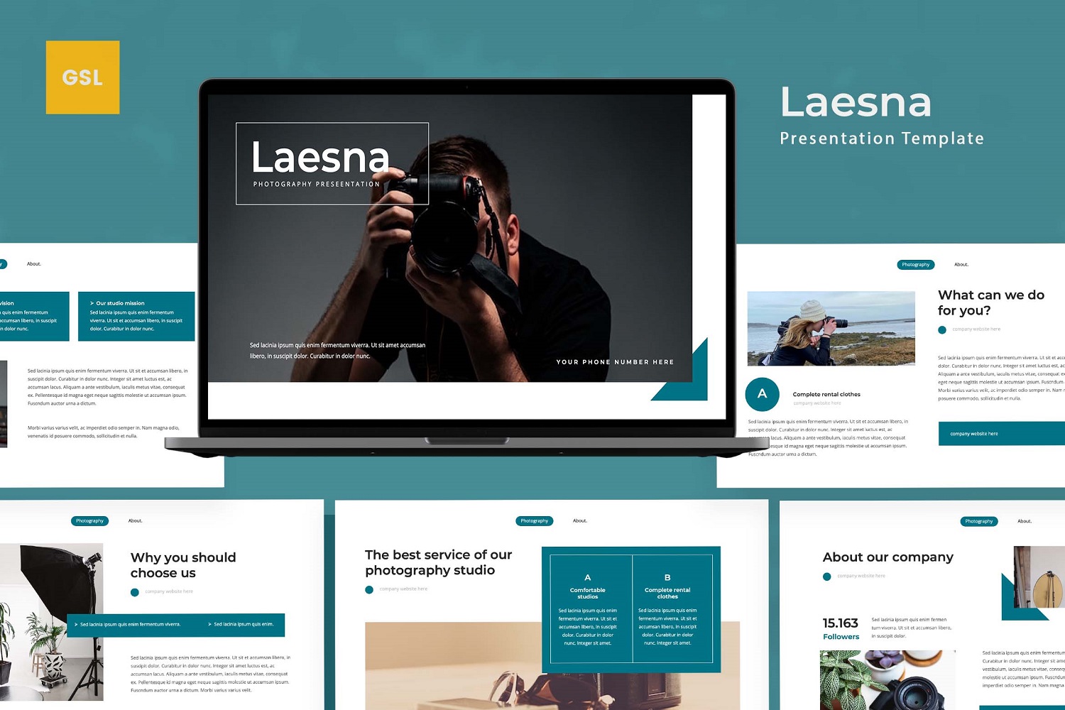 Laesna - Photography Google Slides Template