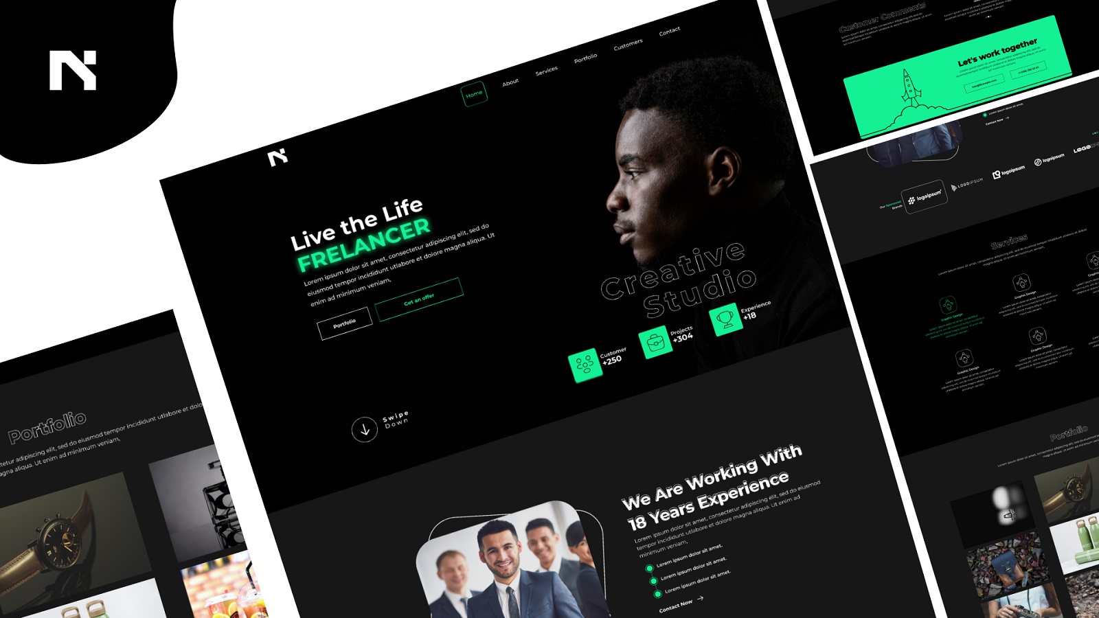 N Creative Studio - Modern Landing Page Website Template