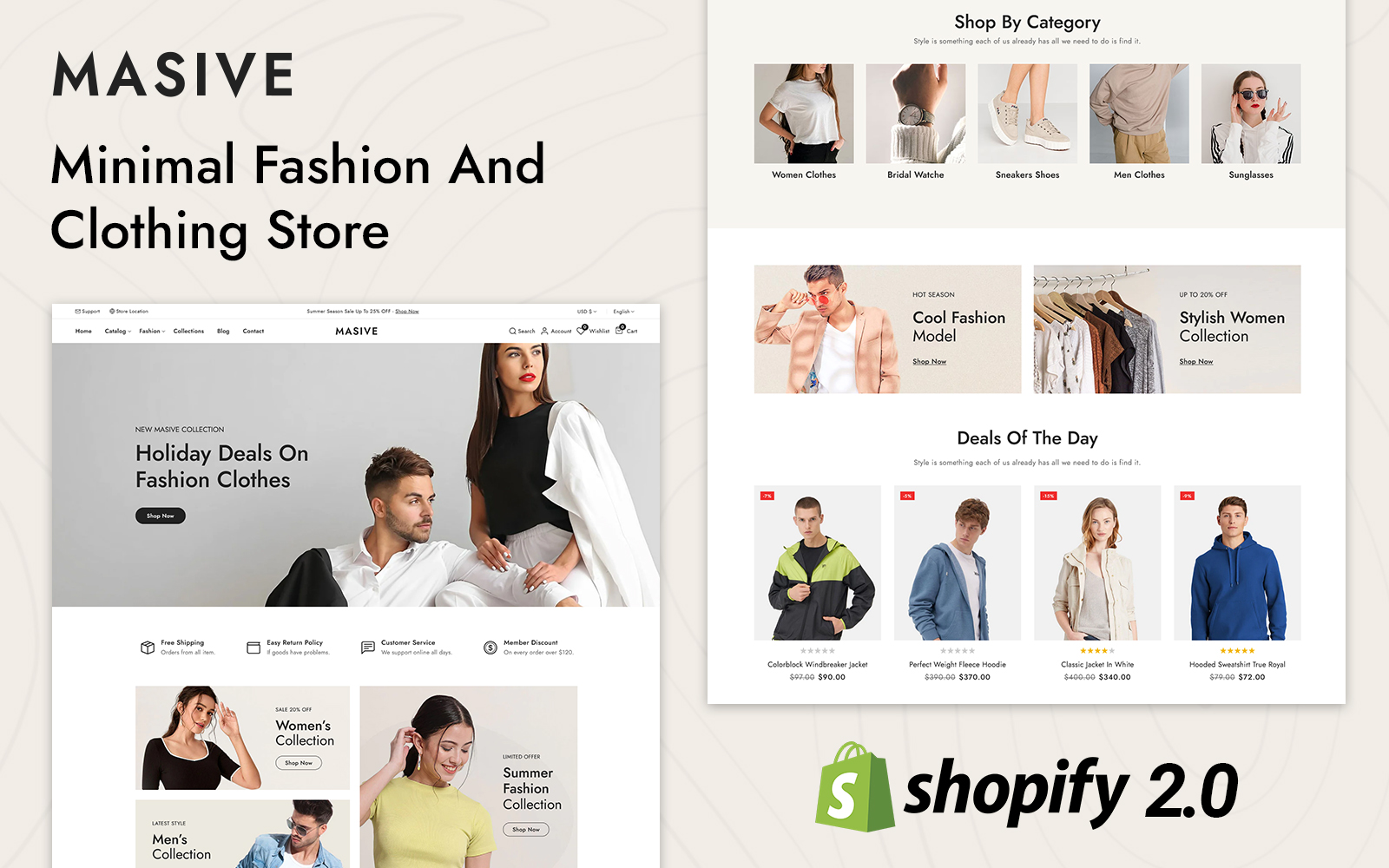 Masive - Minimal Fashion Store Shopify 2.0 Responsive Theme