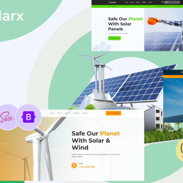 Ecology Electricity Landing Page Templates 358977