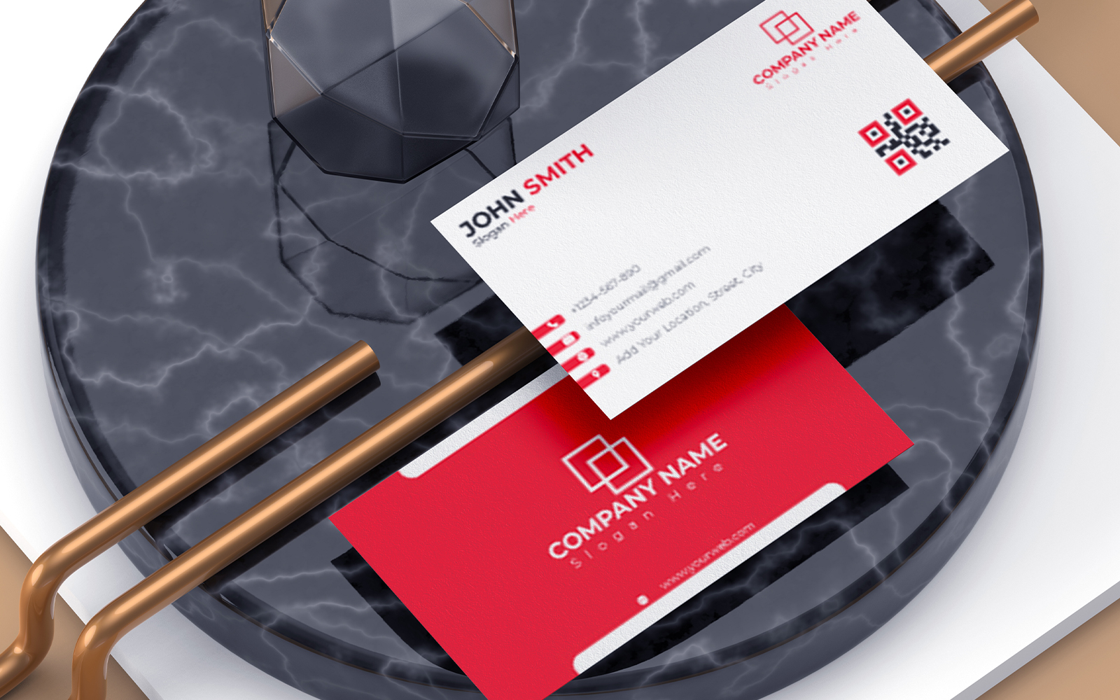 Abstract Business Card Design Template