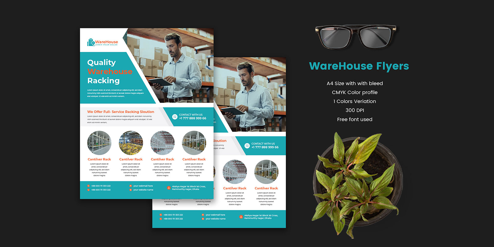 Industrial Ware House Flyer Design Template