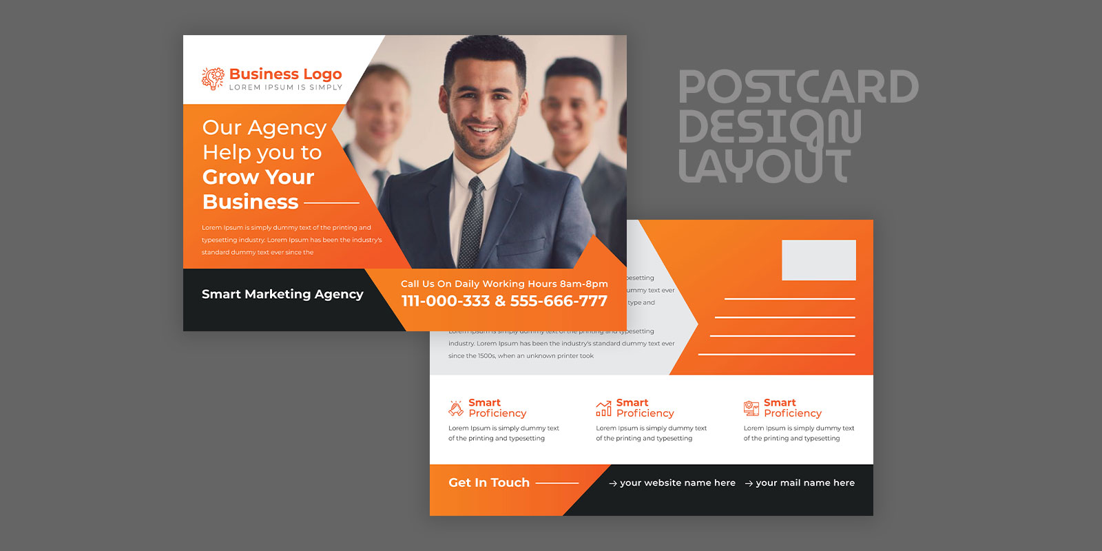 Corporate Services Marketing Material Design - Postcard