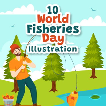 Fisheries Day Illustrations Templates 359072