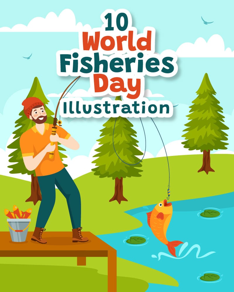 10 World Fisheries Day Illustration