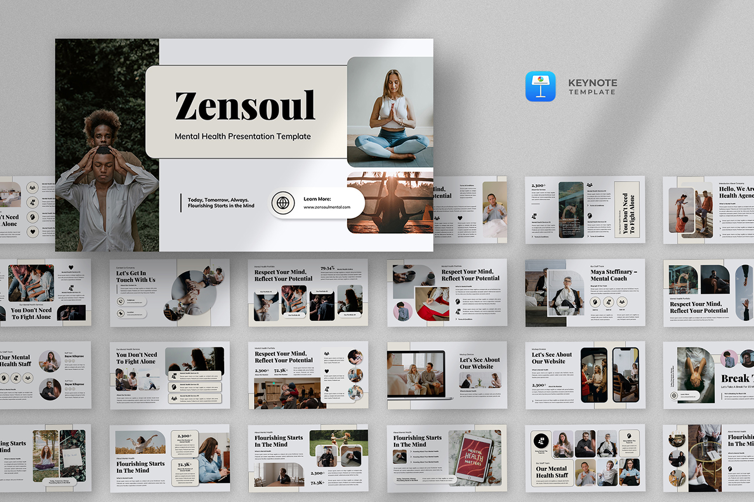 Zensoul - Mental Health Keynote Template