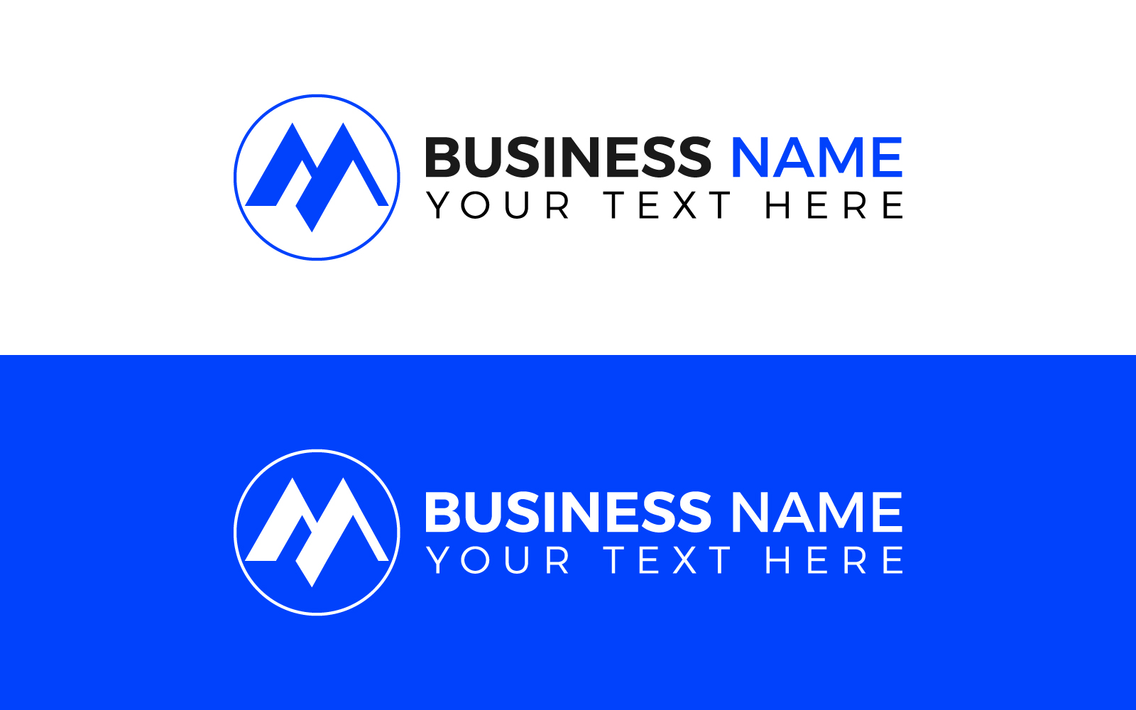 M Logo presentation for Business company