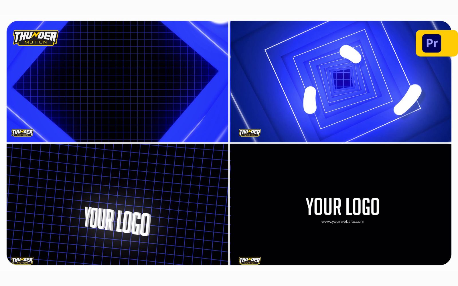 Dynamic Shape Tunnel Logo Reveal - Motion Graphics Template