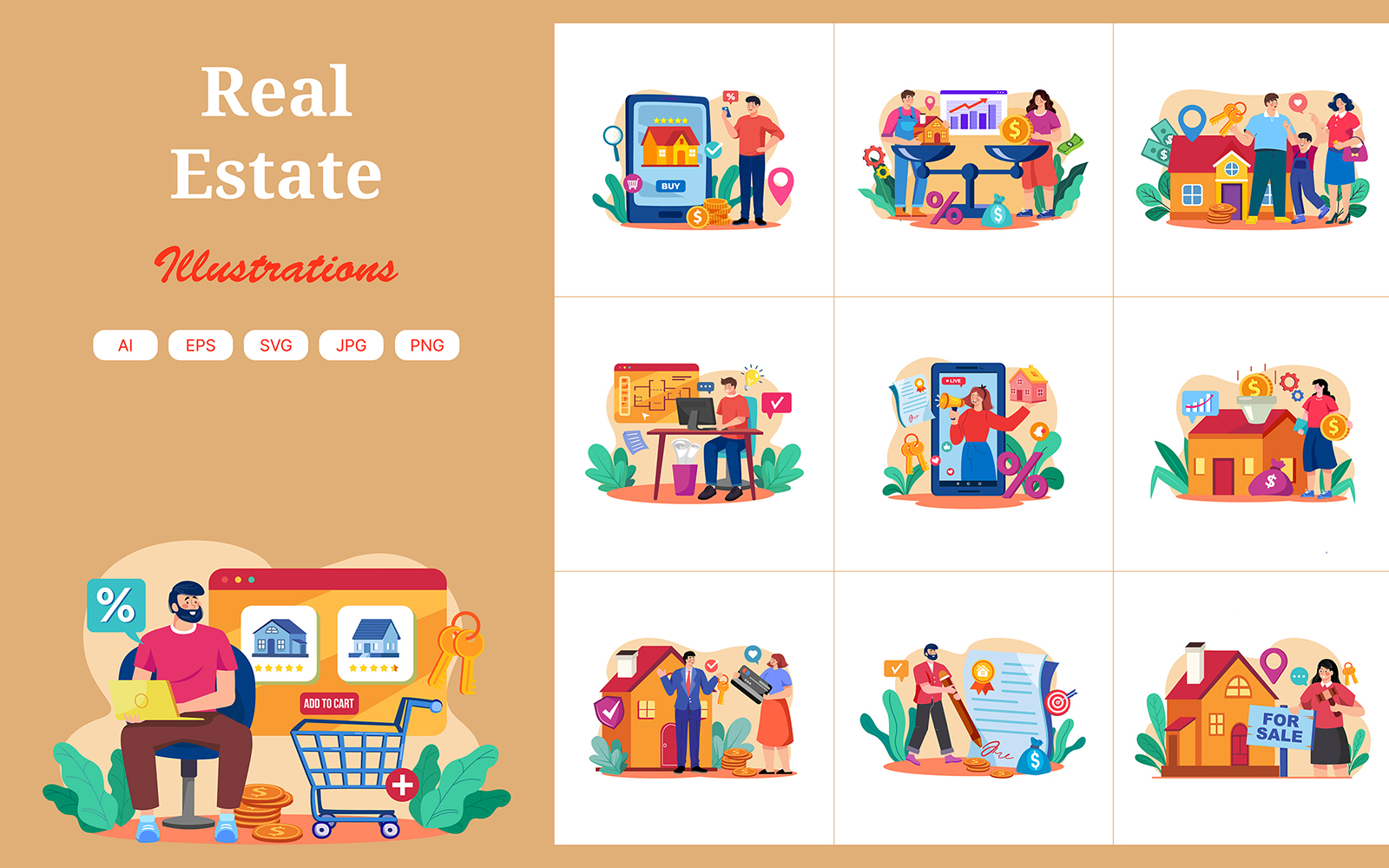 M651_Real Estate Illustration Pack