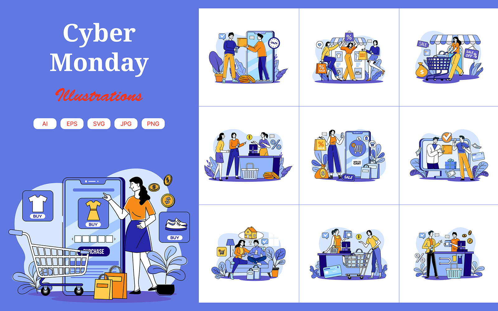 M656_ Cyber Monday Illustration Pack