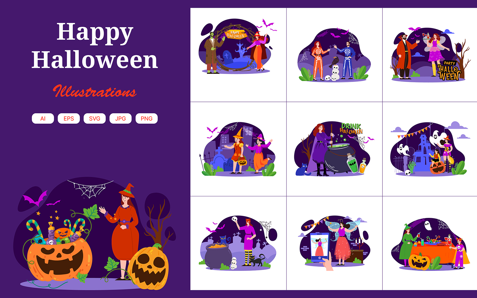 M663_ Happy Halloween Illustration Pack