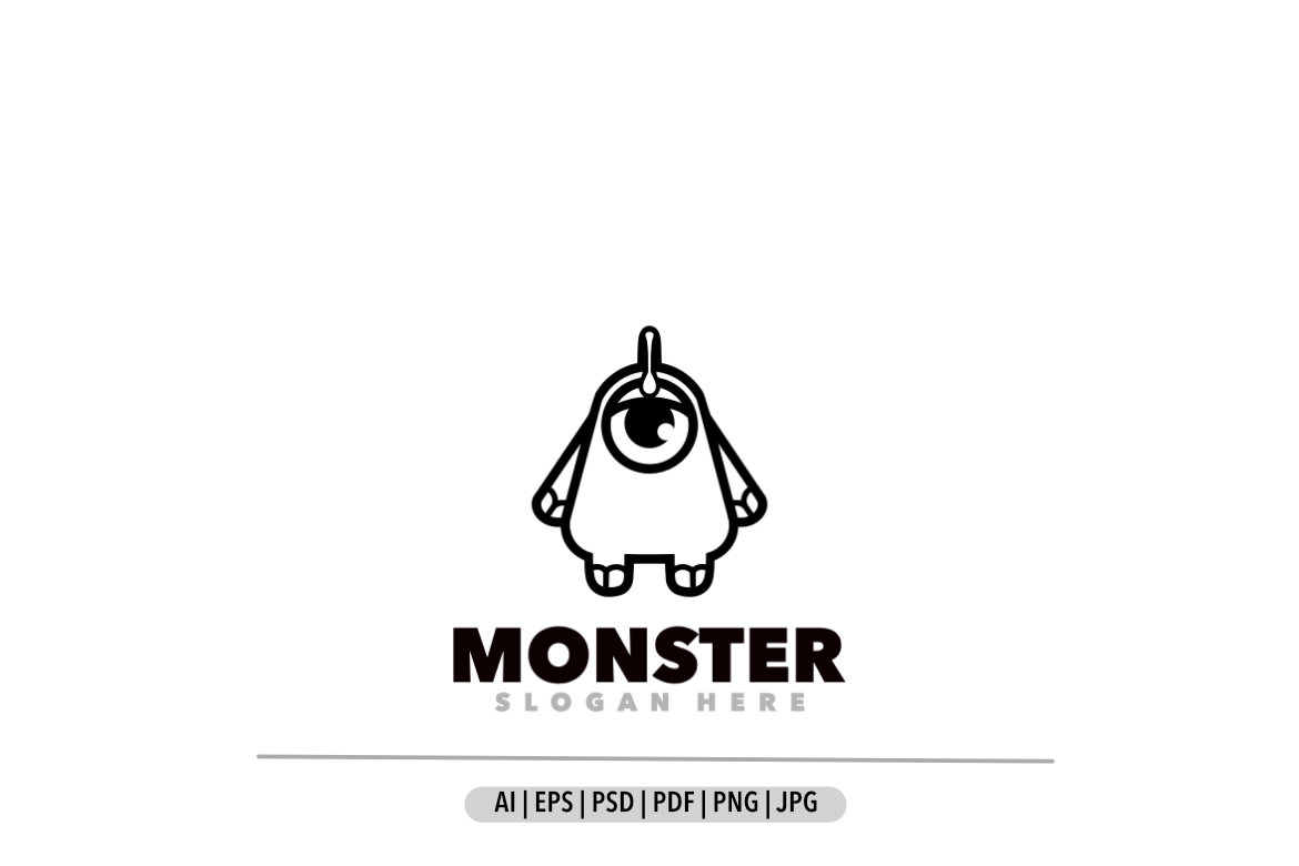 Monster logo template design template
