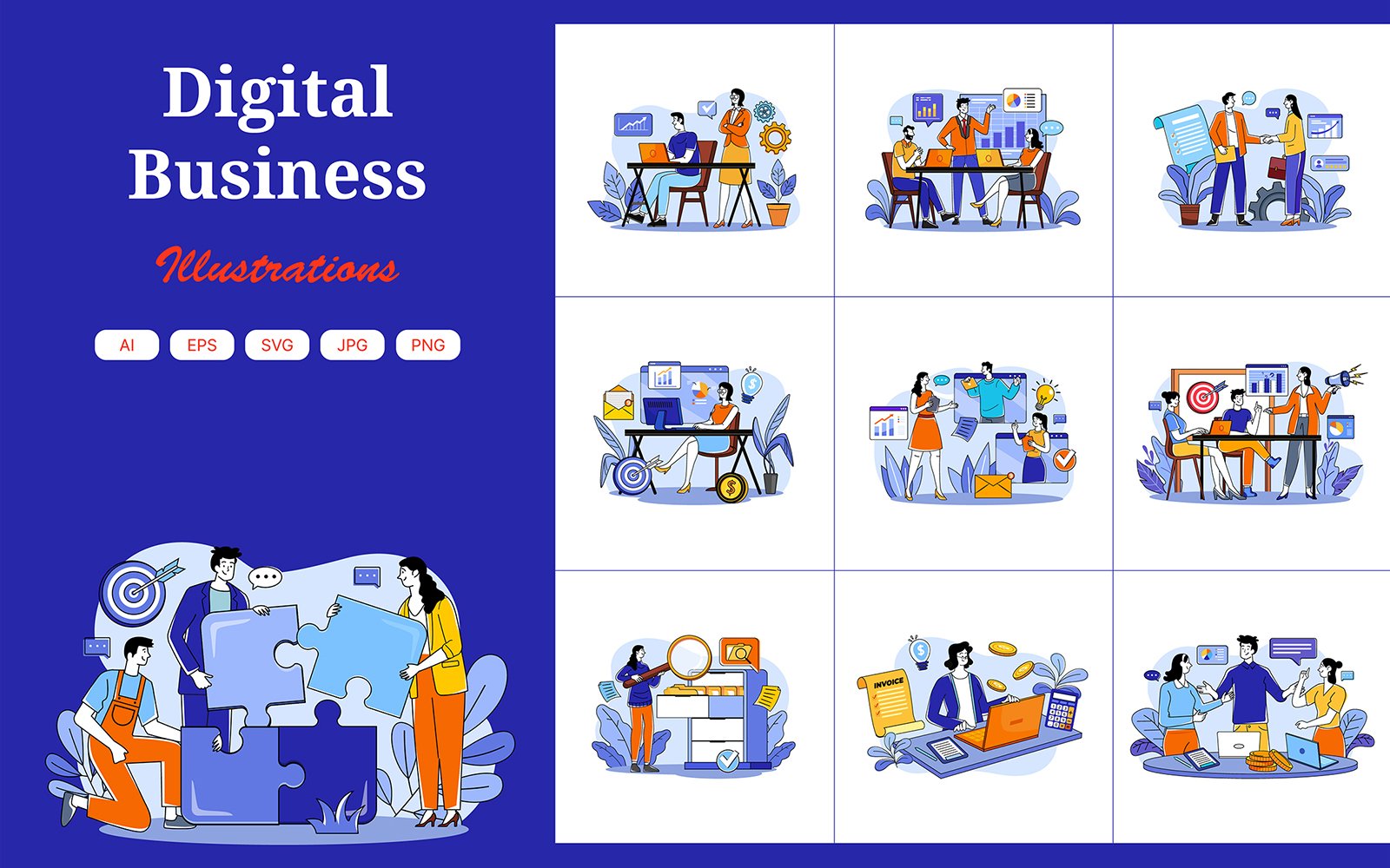 M672_ Digital Business Illustration Pack 1