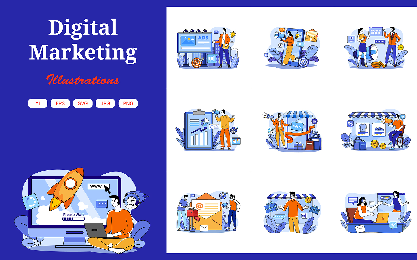 M675_ Digital Marketing Illustration Pack 2